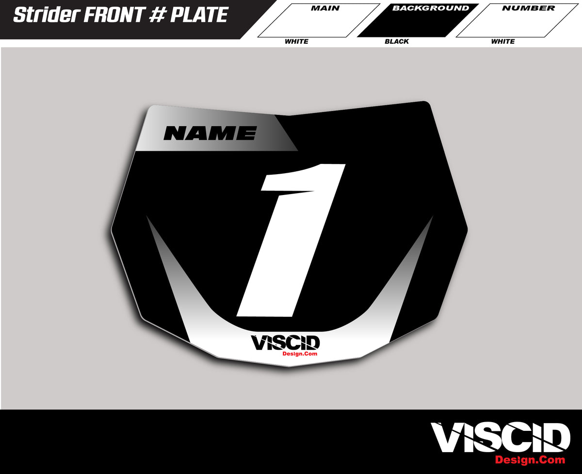 Strider Number Plate Coal Series Viscid Design Co.