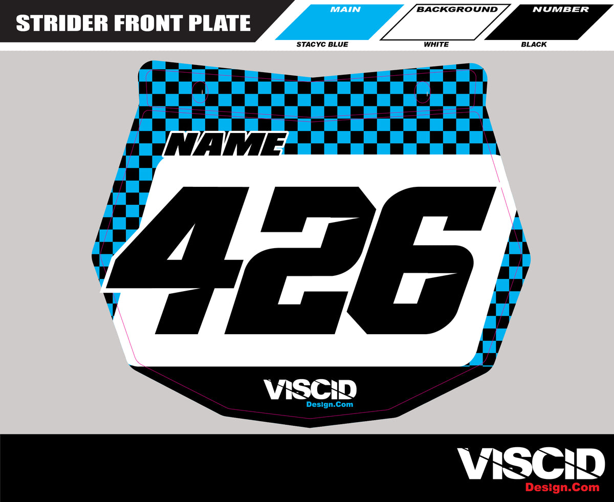Strider Number Plate Speed Series Viscid Design Co.