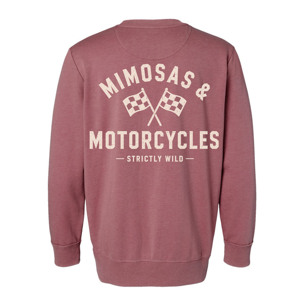 Mimosas & Motorcycles Vintage Crewneck / PREORDER: est shipping October 28 - Nov 18