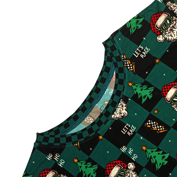 Let's Race Santa Unisex Adult Pajamas *PREORDER - SHIPPING OUT BETWEEN DEC 5 - DEC 12**