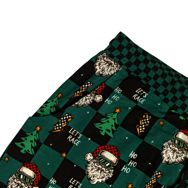 Let's Race Santa Unisex Adult Pajamas *PREORDER - SHIPPING OUT BETWEEN DEC 5 - DEC 12**