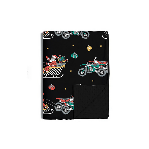 Santas Speedy Sleigh Blanket / Baby *PREORDER - SHIPPING OUT BETWEEN DEC 5 - DEC 12**