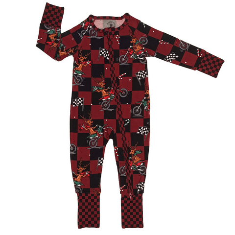 Rudolph The Red Nose Racer Zip Up Pajamas *PREORDER - SHIPPING OUT BETWEEN DEC 5 - DEC 12**