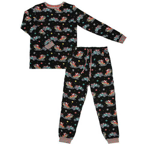 Santas Speedy Sleigh Unisex Adult Pajamas *PREORDER - SHIPPING OUT BETWEEN DEC 5 - DEC 12**