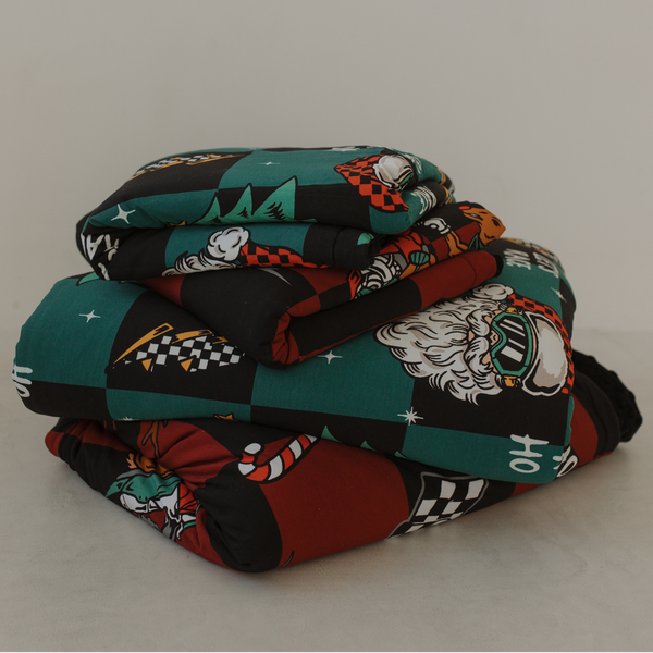 Let's Race Santa Blanket / Baby *PREORDER - SHIPPING OUT BETWEEN DEC 5 - DEC 12**