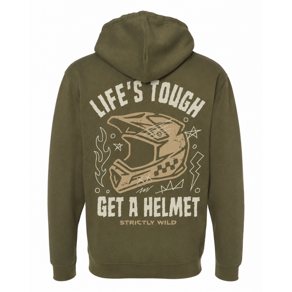 Life's Tough Get A Helmet Hoodie / PREORDER: shipping October 28 - Nov 18