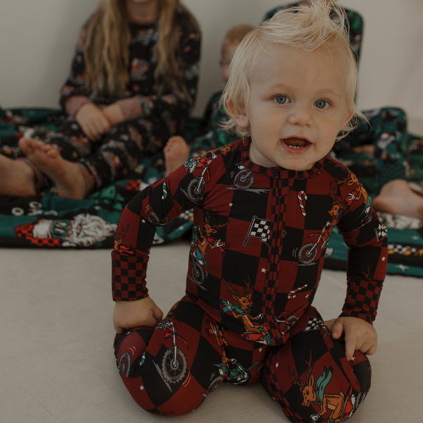 Rudolph The Red Nose Racer Zip Up Pajamas *PREORDER - SHIPPING OUT BETWEEN DEC 5 - DEC 12**