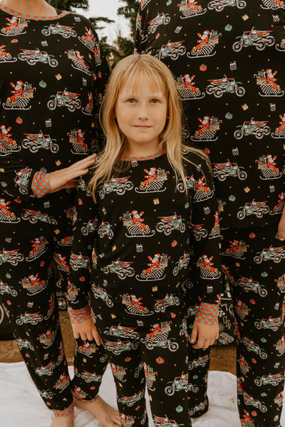 Santas Speedy Sleigh Toddler & Youth Pajamas *PREORDER - SHIPPING OUT BETWEEN DEC 5 - DEC 12**