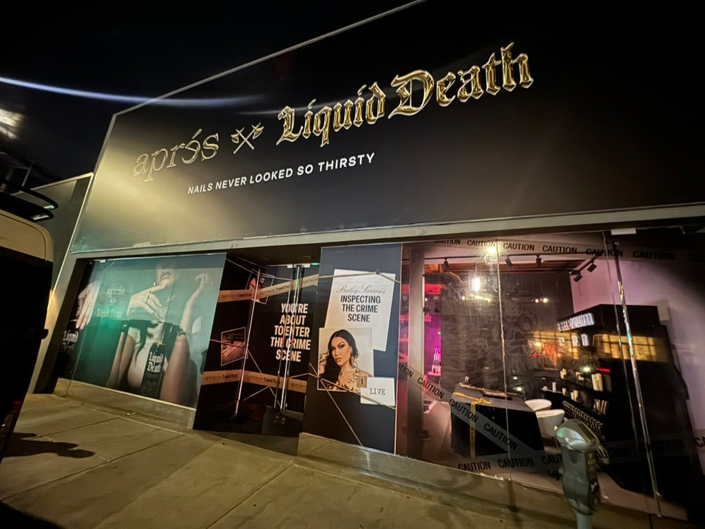 Liquid Death Pop Up Store Front