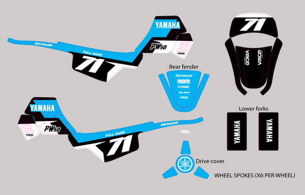PW50 Graphics- HD Series BLUE