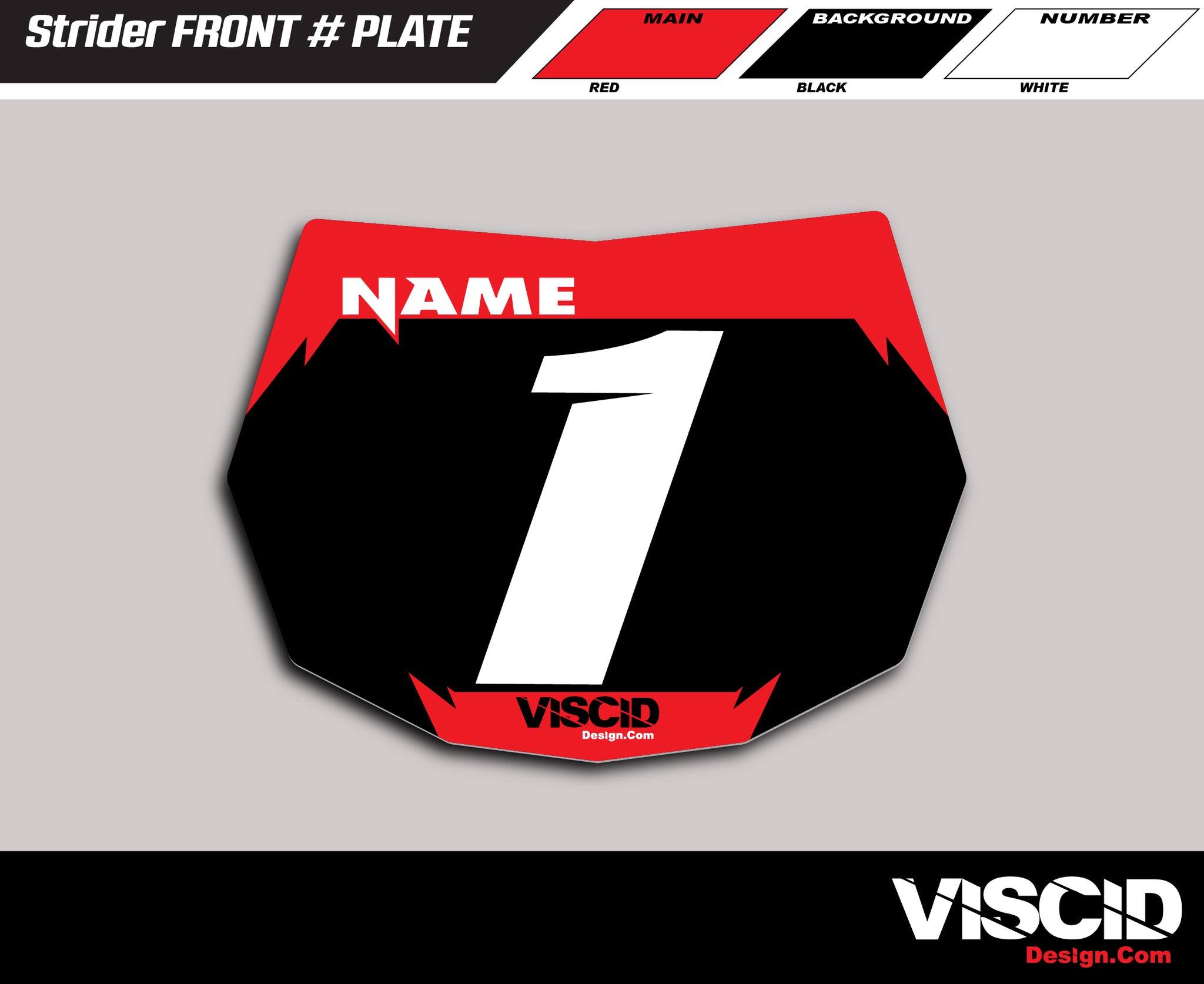 Strider Number Plate - Venom Series – Viscid Design Co.
