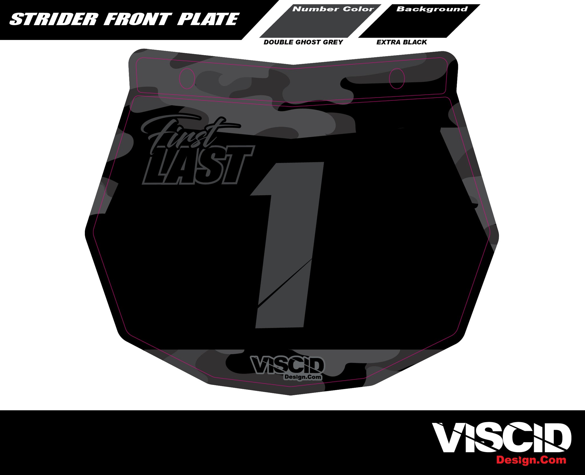 Strider Number Plate Camo Series Viscid Design Co