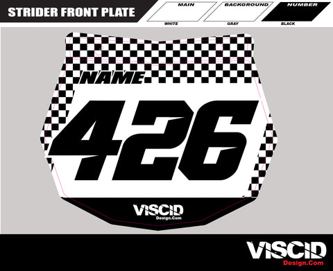 Strider Number Plate -  Speed Series