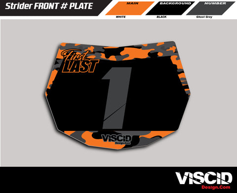 Strider Number Plate -  Camo Series