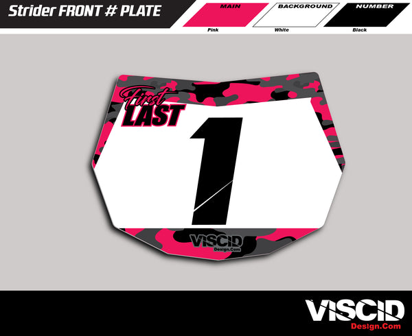Strider Number Plate -  Camo Series