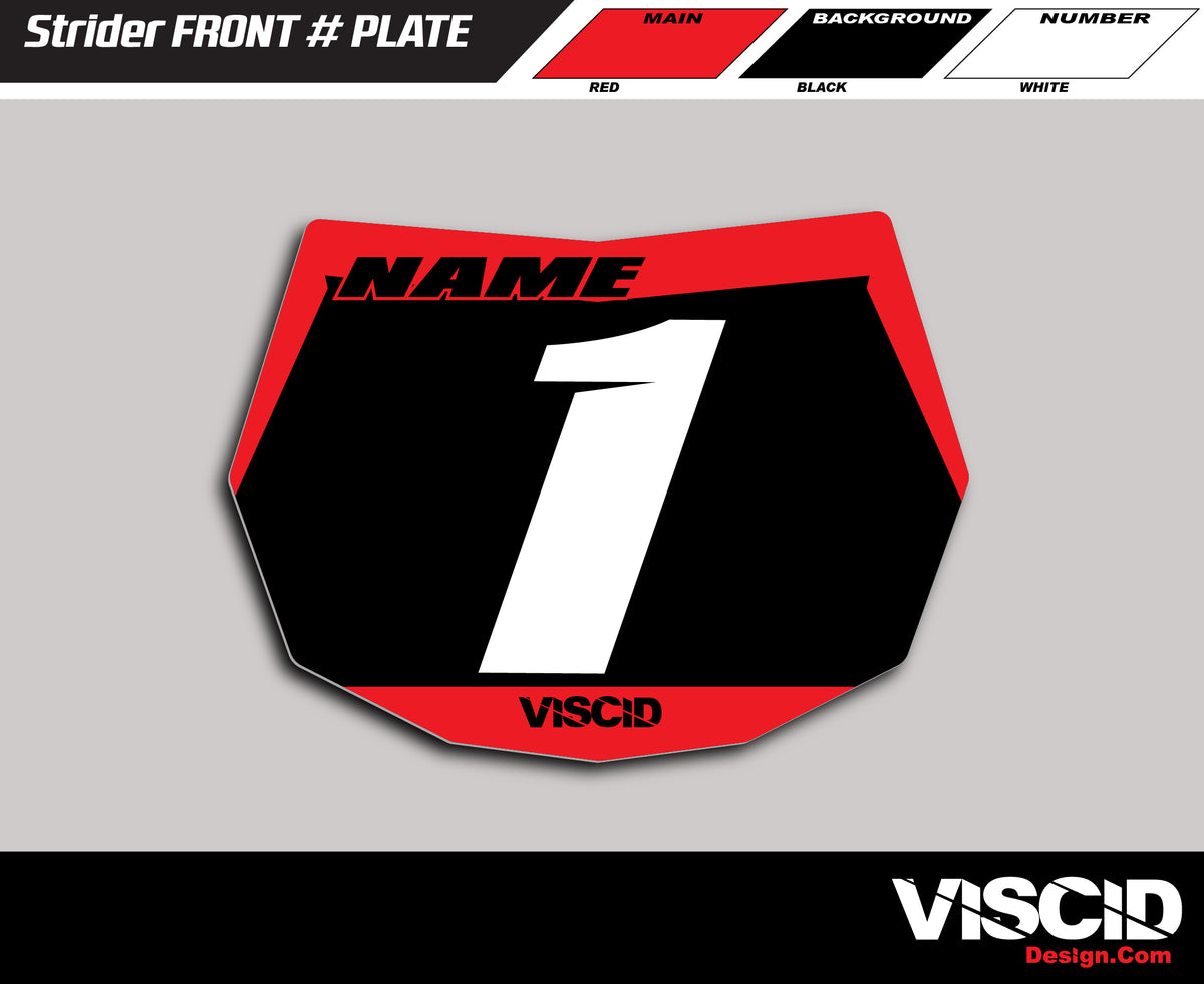 Strider Number Plate - Racer Series – Viscid Design Co.