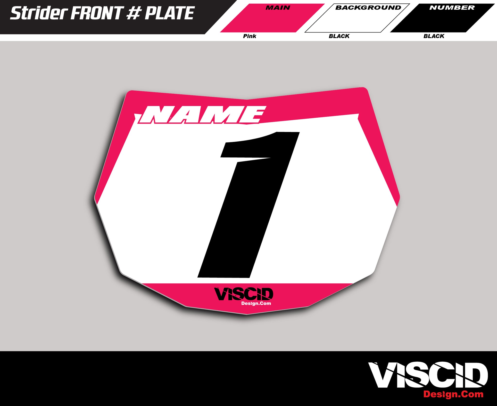 Strider Number Plate Racer Series Viscid Design Co