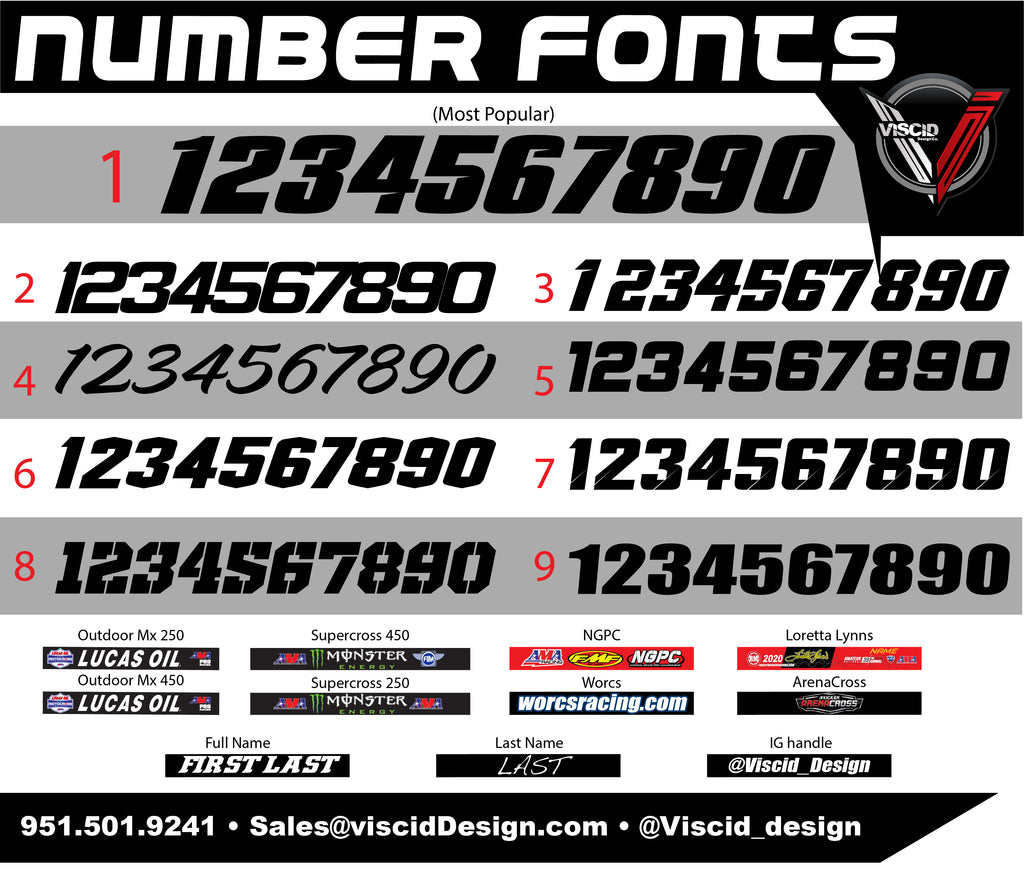 Strider Number Plate - Racer Series – Viscid Design Co.