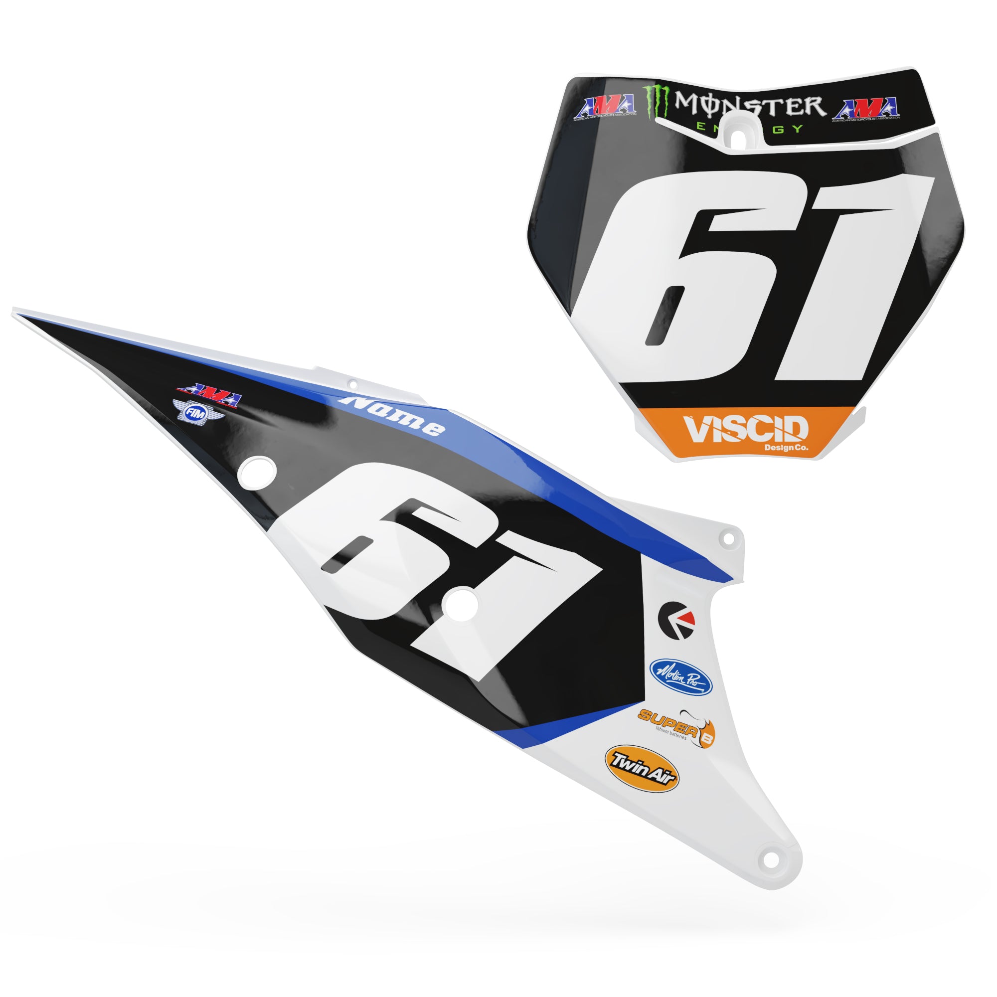 Number Plate Set For KTM - Spiked Series
