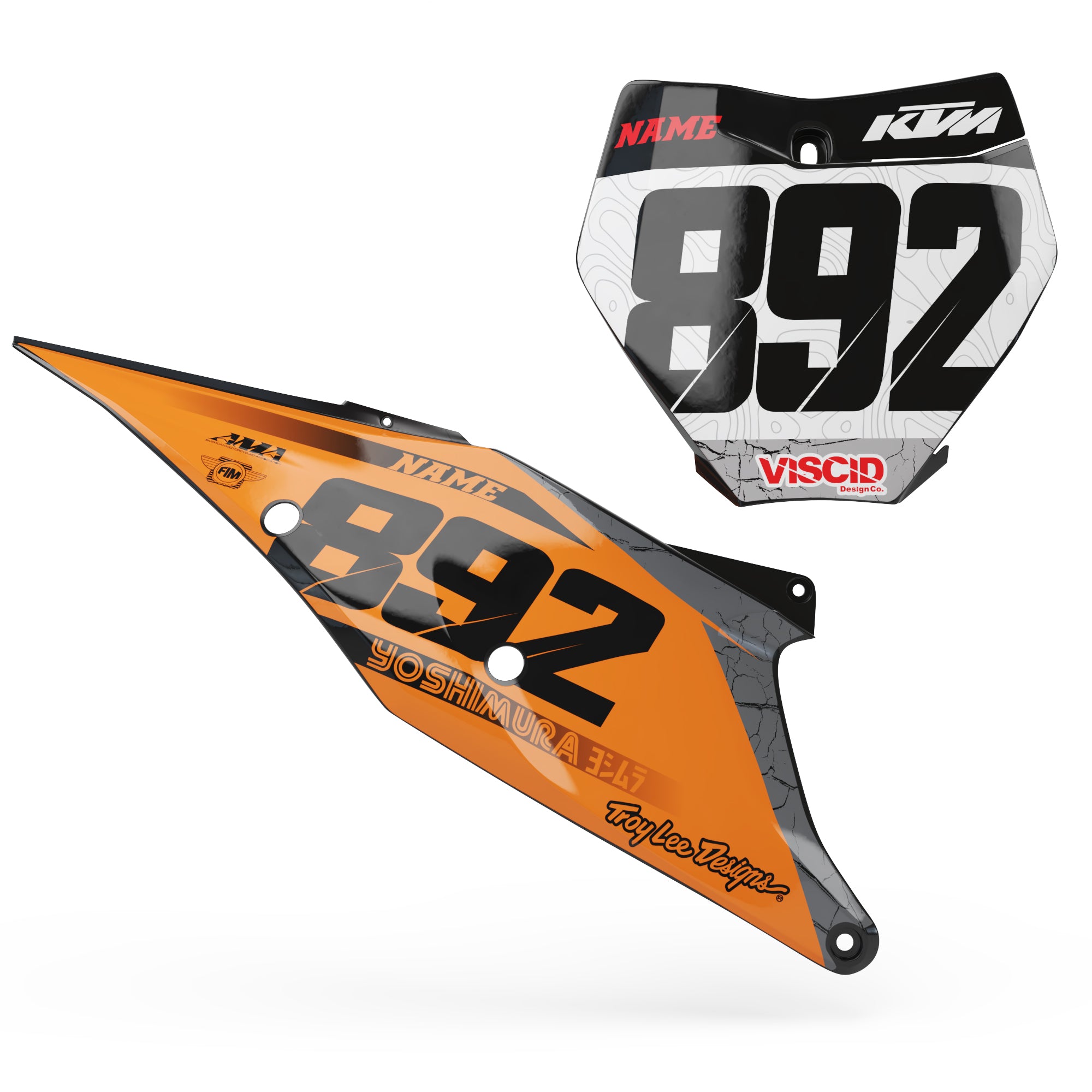 Number Plate Set For KTM - Texture Series