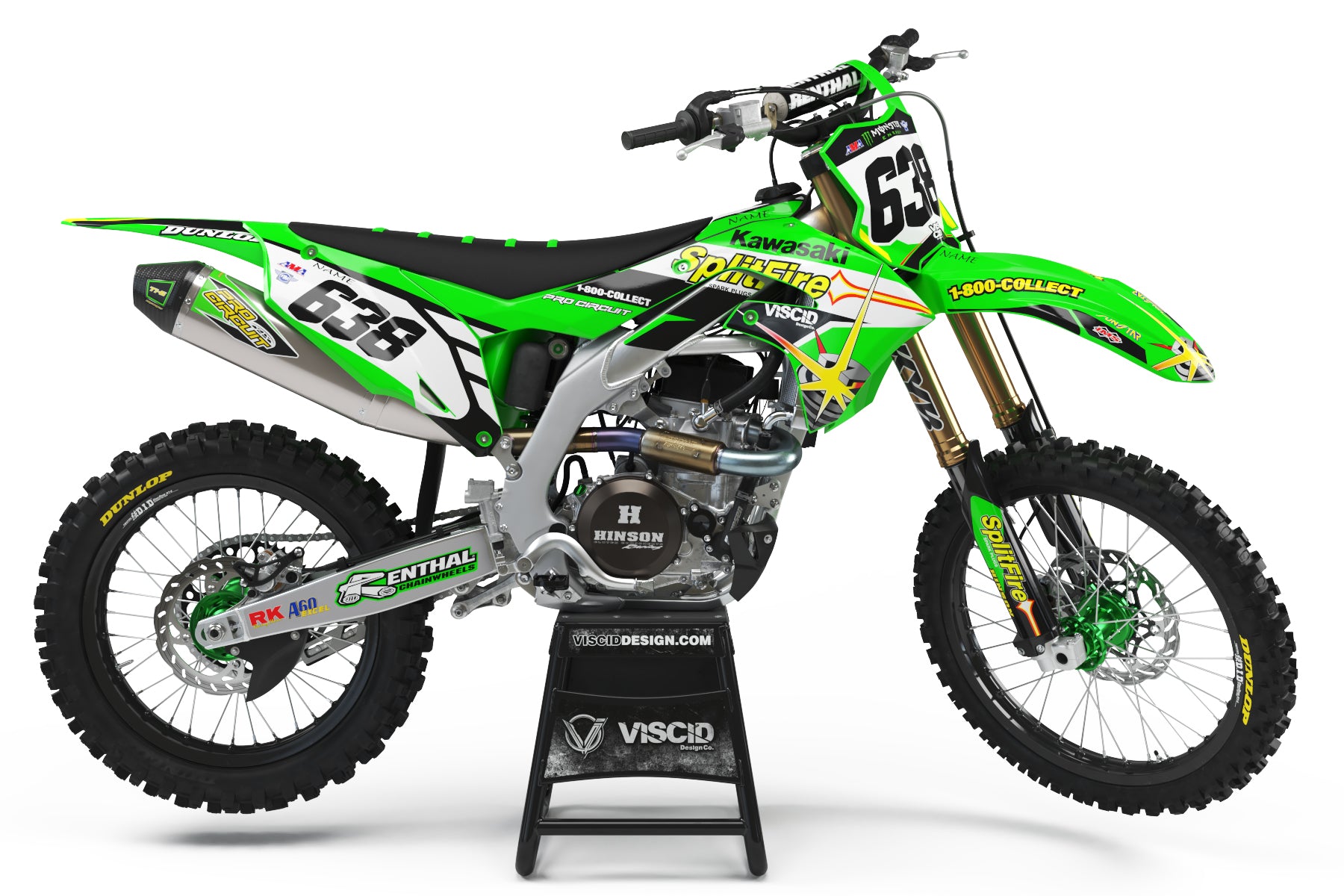 Kawasaki Number Plate Set - Spark Series – Viscid Design Co.