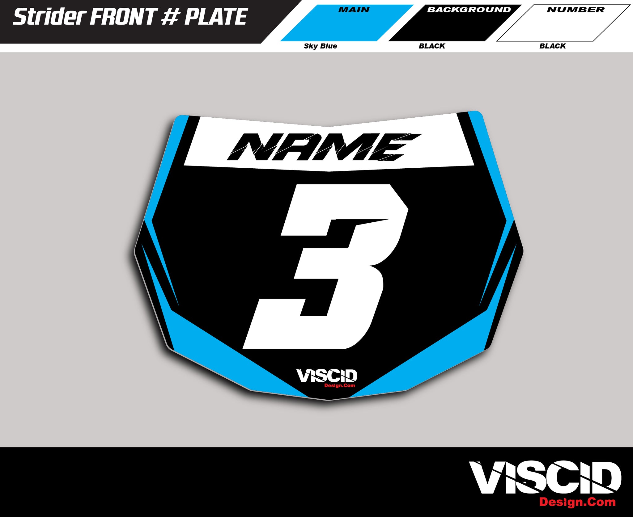 Strider Number Plate - Sharp Series – Viscid Design Co.